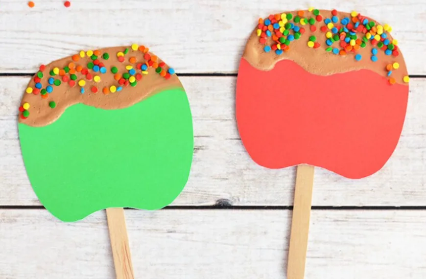 Puffy Paint Apple Craft